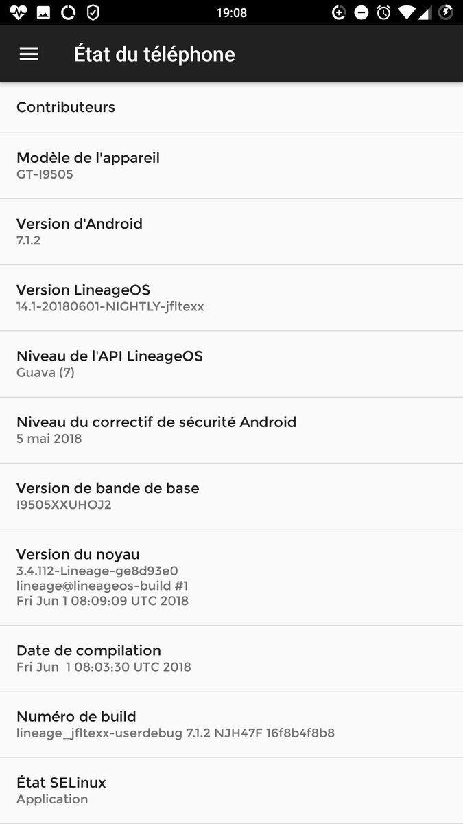 OunafFanou's tweet image. @LineageosRom 🙃
#LineageOS 
#Nougat 
#RomManager 
#RootCheck 
#TWRP 
#GalaxyS4