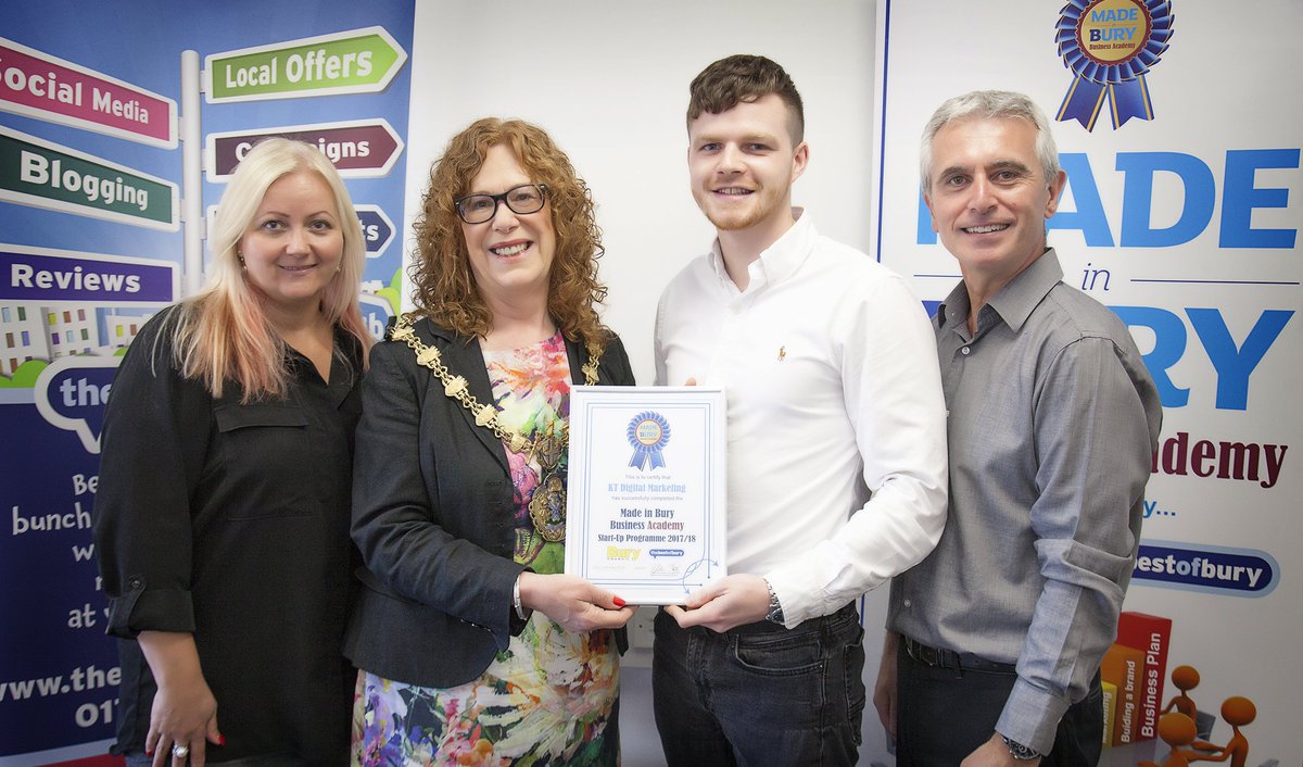 KT_digital's tweet photo. So happy to have graduated from the @madeinbury Business Academy. Great experience for us over the past year.
#Bury #Business #Businessgrowth https://t.co/krtOQ0e7AR
