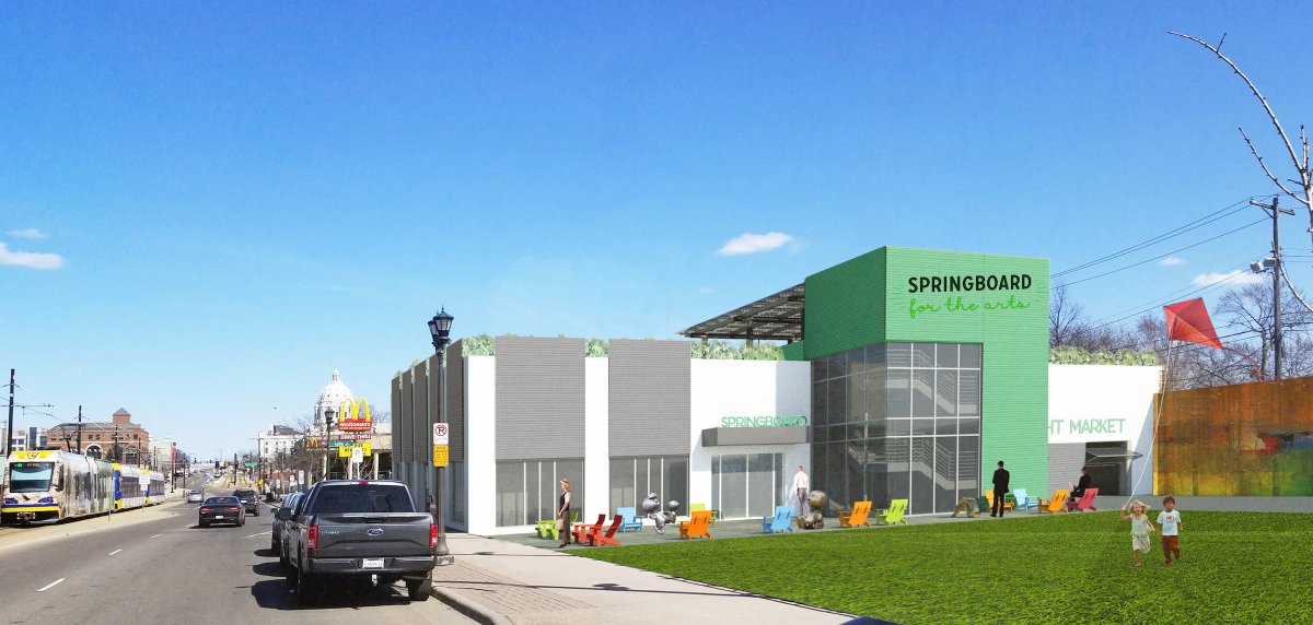 Springboard for the Arts is delighted to announce that we have purchased the building and lot at 262 University West in Saint Paul. We are excited to hold this space for community events, expanded offices and programming, and new market opportunities.