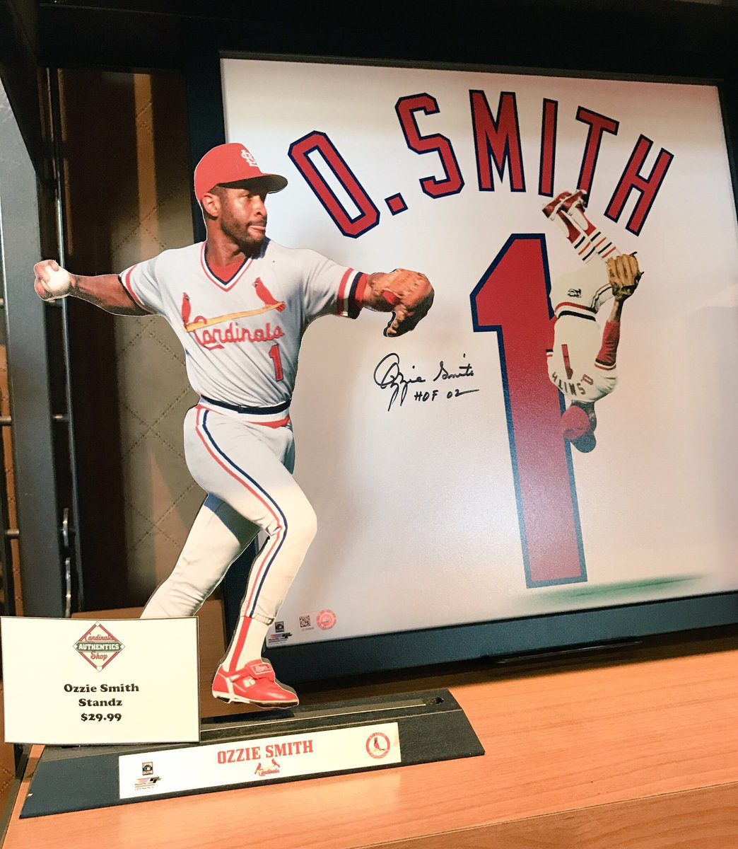 CardsAuthentics's tweet photo. We're still flipping over last night's walk-off home run! The Cards are back at it tonight so be sure to stop in both shops during the game to find out our #dealoftheday #CardsAuthentics https://t.co/Rvxt60WdSq