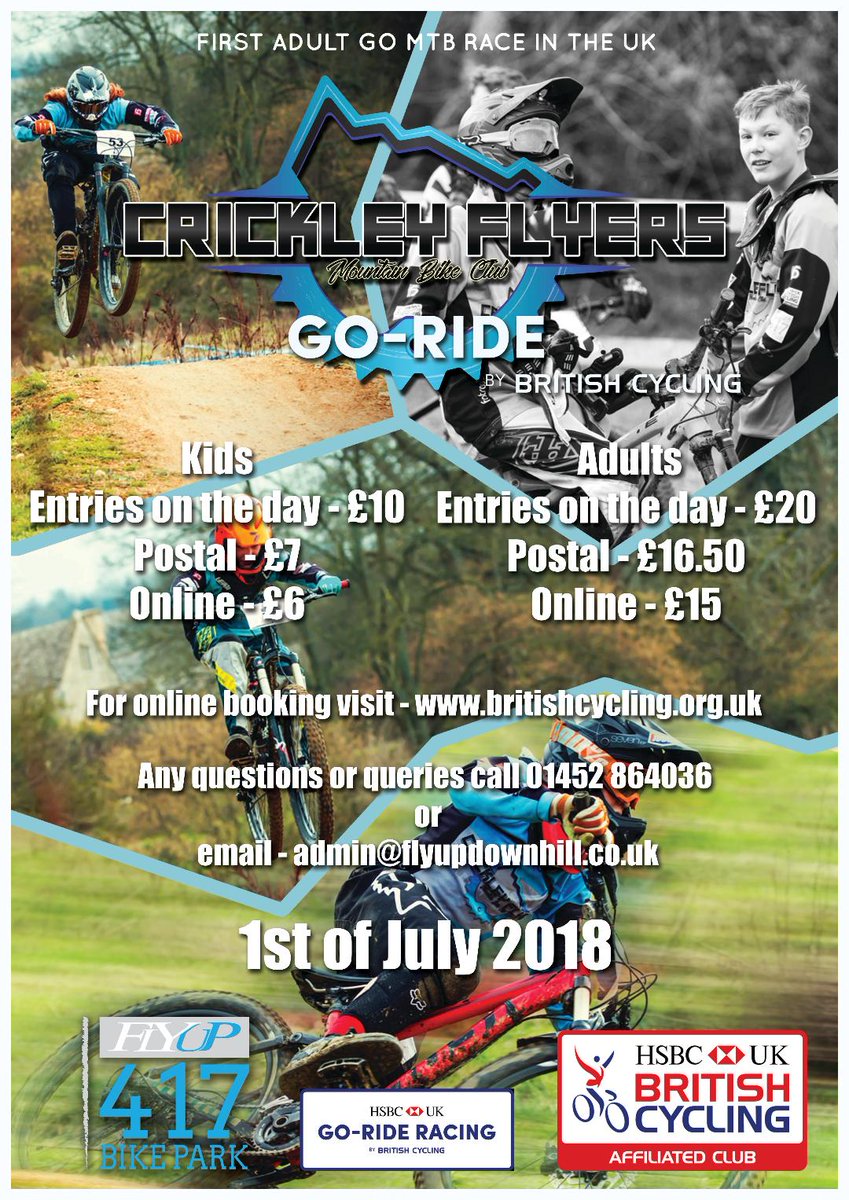 Crickley Flyers (@crickleyflyers) on Twitter photo The next event from Crickley Flyers is on the 1st July. Including Go-MTB adult novice races along with the Go-Ride races.
Flyup Downhill & 417 Bike Park Active Gloucestershire <a href="/BCSouthRegion/">British Cycling South Region</a> Glosinfo SoGlos <a href="/GlosGirlsCan/">GlosGirlsCan</a> <a href="/llbikes417/">Leisure Lakes 417</a> The next event from Crickley Flyers is on the 1st July. Including Go-MTB adult novice races along with the Go-Ride races.
Flyup Downhill & 417 Bike Park Active Gloucestershire <a href="/BCSouthRegion/">British Cycling South Region</a> Glosinfo SoGlos <a href="/GlosGirlsCan/">GlosGirlsCan</a> <a href="/llbikes417/">Leisure Lakes 417</a>