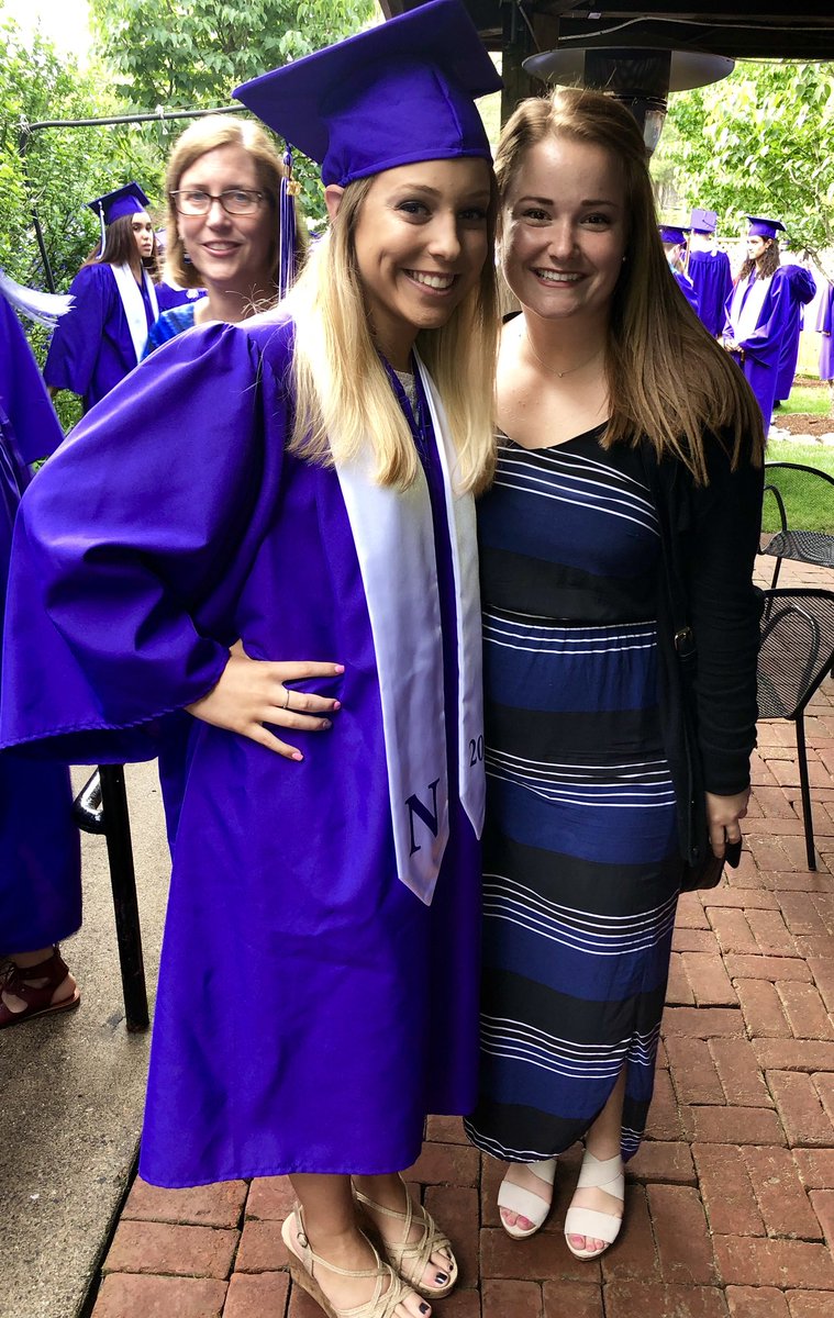 NortonVarsCheer's tweet photo. Congratulations to our 3 seniors graduating tonight - @MeganCotter1, @cmurphyyy_, and @ashlynvcostello! Your coaches and team are so proud of you! 💜🎓 #nhsvcalumni https://t.co/vdzlpEquva