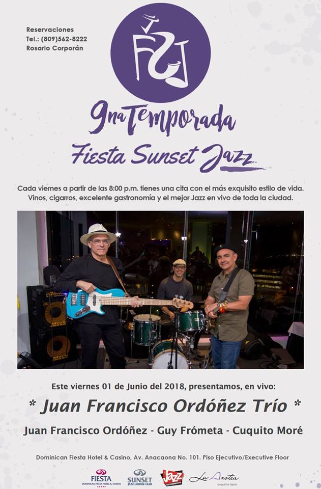 Francisco Ordóñez
Fiesta Sunset jazz presenta al Juan Francisco Ordóñez Trío
facebook.com/events/3370333…