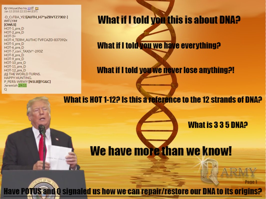 This THREAD will explain  #Qanon post 522 & how  @realDonaldTrump wants to save the World from Genetic Corruption. After understanding Post 522 it will unlock many other Q posts.Let's Go! @POTUS  #QAnonDNA  #QArmy  #MAGA  #WWG1WGA  #PatriotsUnited  #GovballNYC  #Redpill  #PrideMonth  #Q