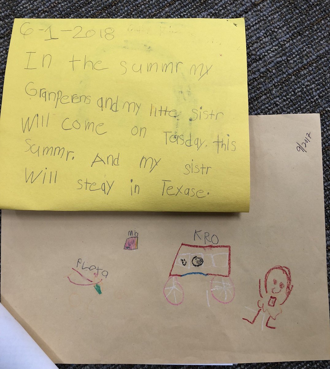 Mrs_Quinteros's tweet photo. Look how much we’ve grown @HooverCFISD writing from September 2017 and from today. 🤗❤️👩🏻‍🎓👨🏼‍🎓 https://t.co/BGnhALn1jF