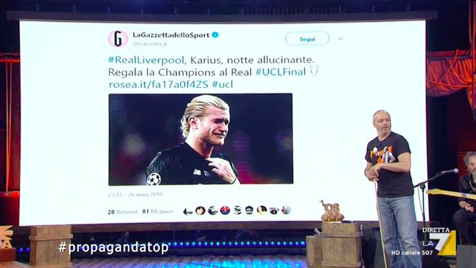 welikeduel's tweet photo. C'è stata la finale di Champions League

#propagandatop #propagandalive https://t.co/gnd8obRGGK