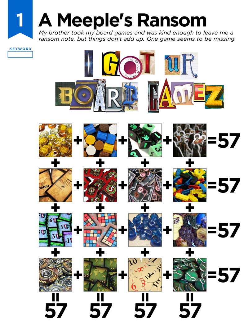 Aranlyde's tweet photo. In response to last week's board game-themed charity puzzle hunt by @mikeselinker and co. here's a board game-themed puzzle. https://t.co/cl8VMxPlUj