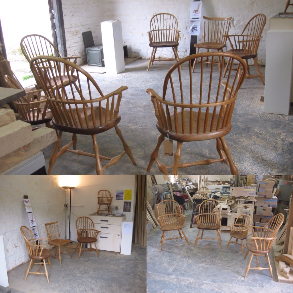 PQWindsorChairs's tweet photo. My workshop looking as neat as it'll ever be, ready for @surreyartists #openstudios tomorrow. It's 
#venue100 near Tilford. Use GU10 3BP to find me by SatNav. Come and try a chair!

#surreyartistsopenstudios #saos #surrey #art #whatson #openstudios #artstrail #windsorchairs https://t.co/hP5oI10eLU