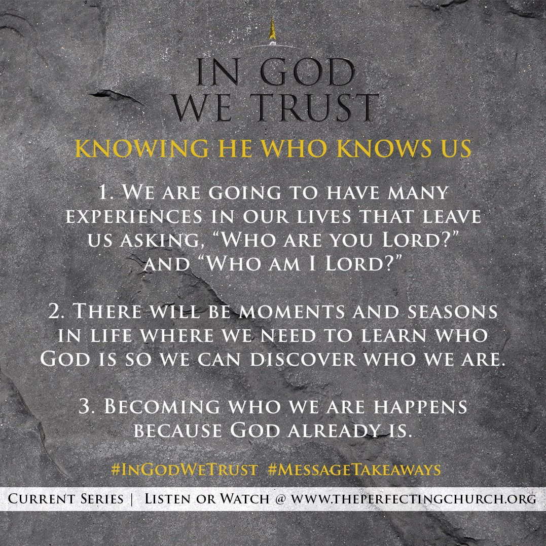 theperfecting's tweet photo. Message Takeaways from "In God We Trust: Knowing He Who Know Us" by Pastor Kevin C. Brown #InGodWeTrust #MessageTakeaways
#LISTEN OR #WATCH the message
https://t.co/ZmC9iEmwa6 https://t.co/pjb8bJStT3