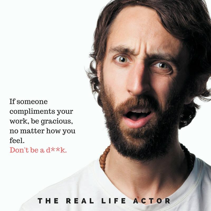 selfsubmitu's tweet image. RT @RealLifeActor: Learn how to take a compliment in this business. #RealLifeActor #actingcoach #actingteacher #actingclass #actinglessons #actingtraining #actingtips #actorslife #acting #actorlifestyle