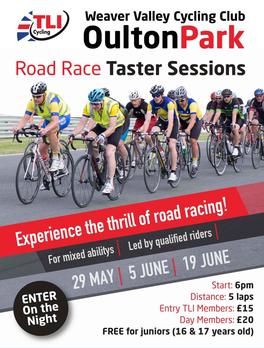 Weaver Valley CC (@weavervalleycc) on Twitter photo Thanks for all the support last Tuesday <a href="/Oulton_Park/">Oulton Park</a> <a href="/TLI_Cycling/">TLI Cycling</a> More fun next Tuesday, plenty of room for the taster race Thanks for all the support last Tuesday <a href="/Oulton_Park/">Oulton Park</a> <a href="/TLI_Cycling/">TLI Cycling</a> More fun next Tuesday, plenty of room for the taster race