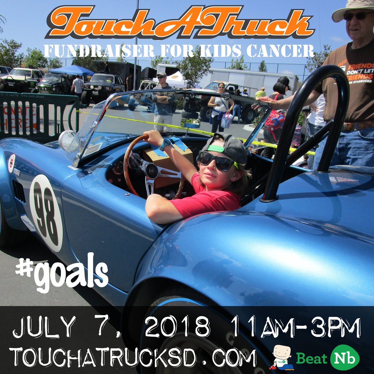 KidsCancerSux's tweet photo. #FBF when steering wheels were for steering and nothing else! Buy your #TouchATruckSD tix now! $15 bucks. https://t.co/o2pY1rrD49
.
100% of your ticket price goes to support #ChildhoodCancer research and clinical trials in #SanDiego and nationally. https://t.co/hB6sHUGFE2