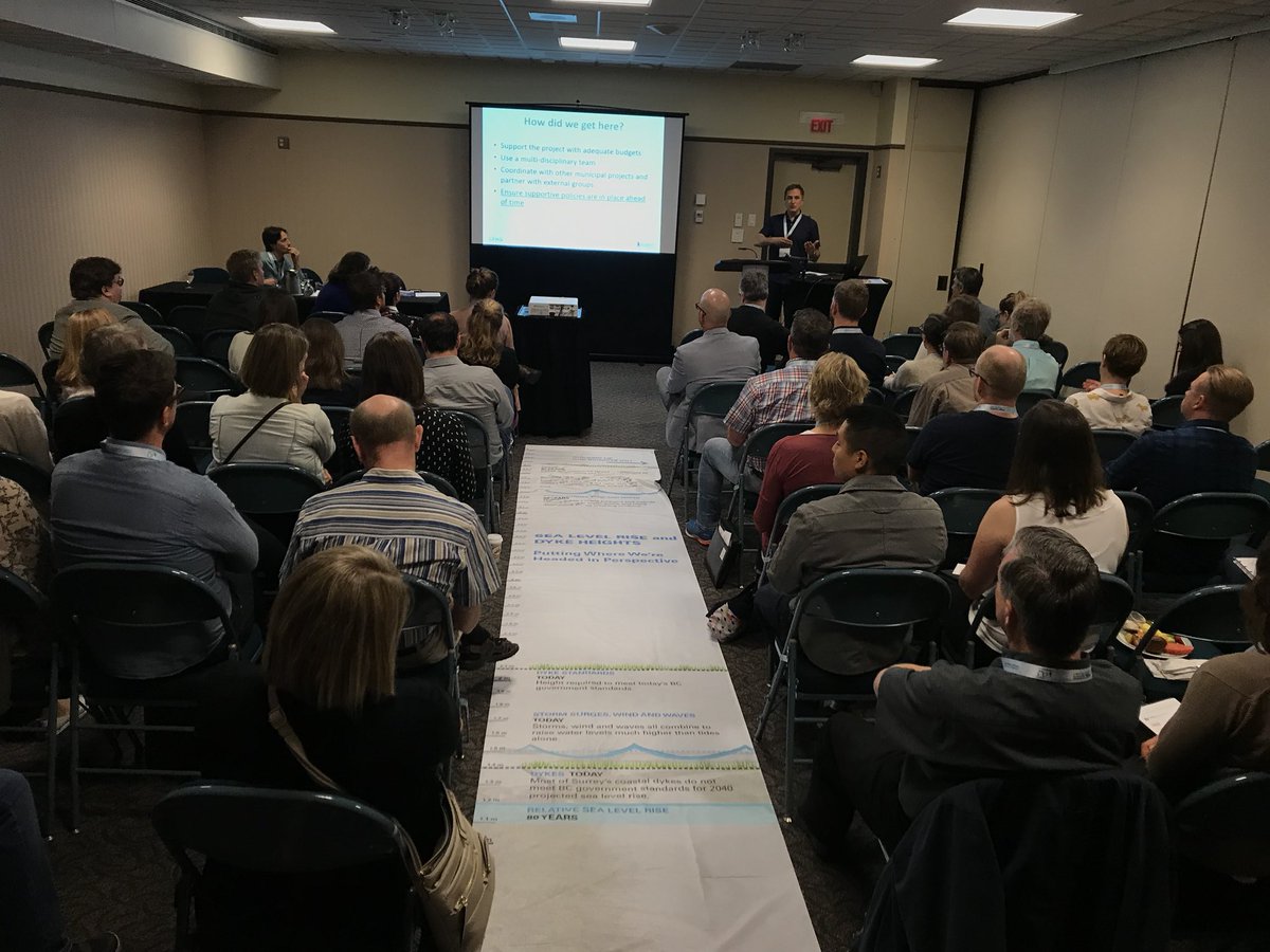 matt_osler's tweet photo. Sea Level Rise Banner at #PIBC2018 on Surrey Coastal Flood Adaptation #SurreyCoastal #flood #resilience https://t.co/KxOF9K0ypM
