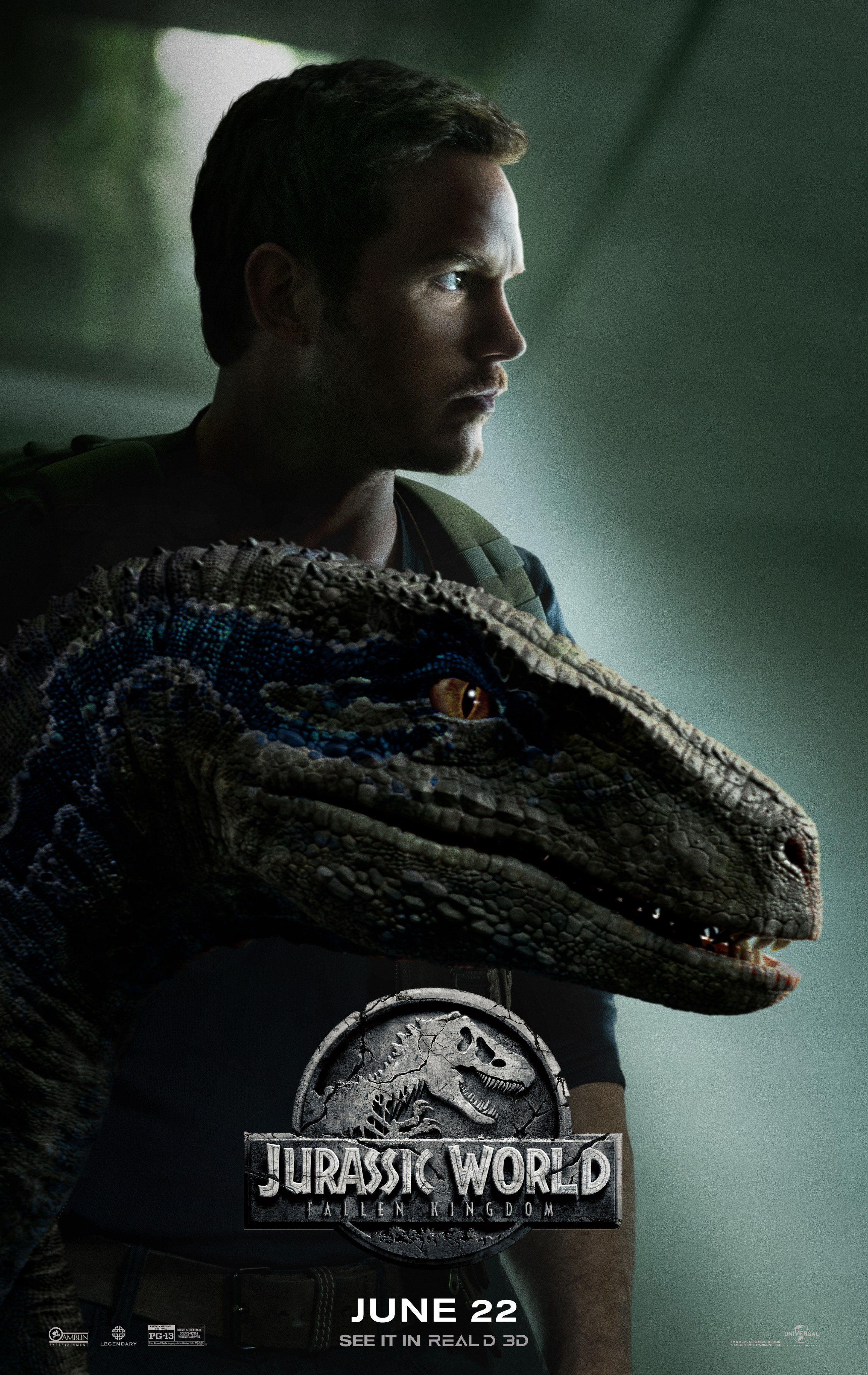 Chris Pratt And Blue Stand Ready On An Awesome New Poster For Jurassic World Fallen Kingdom 