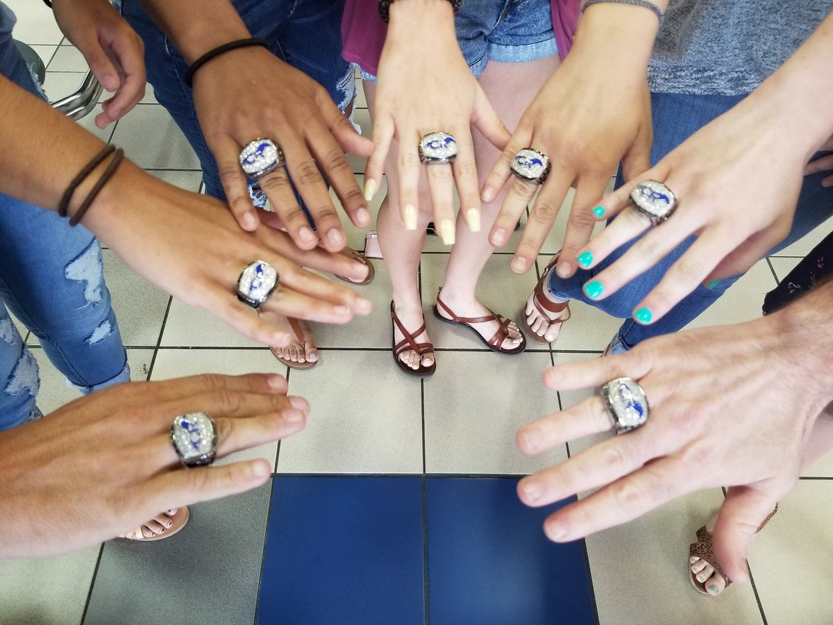 Coach_GJohnson's tweet photo. Ring day for our state championship @RanchWrestling girls wrestling team!!!! @CyRanchHS https://t.co/EUkgK0W37l