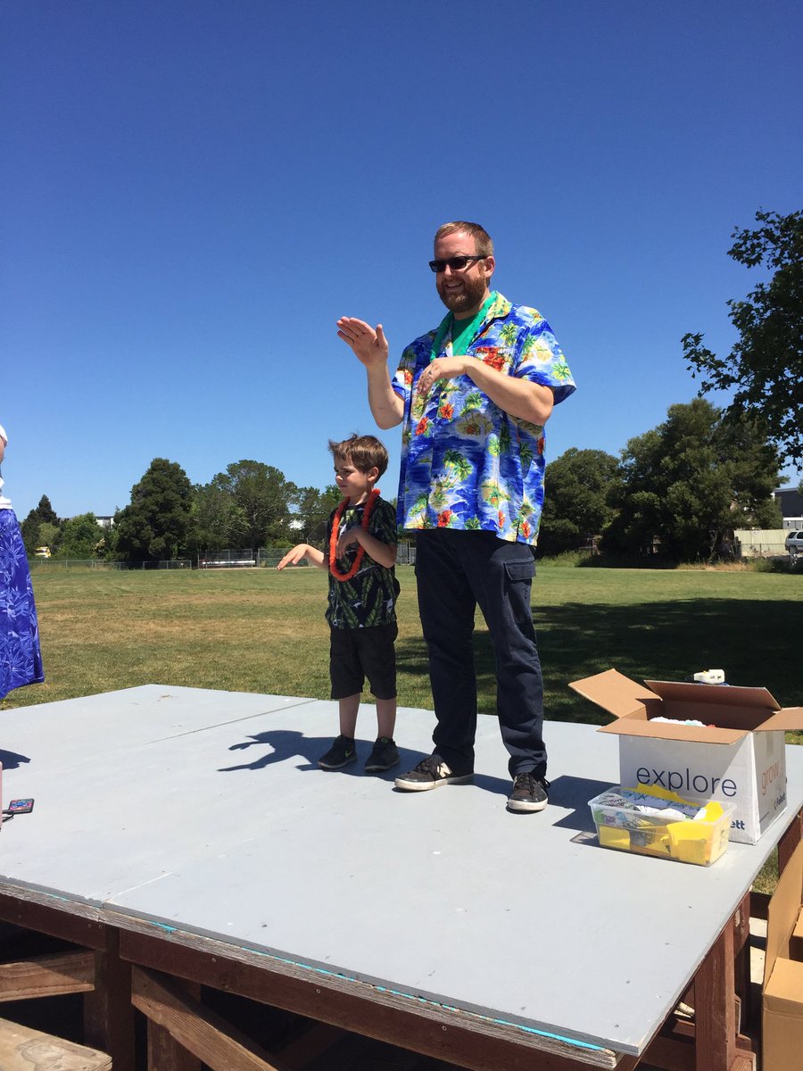 Thank you, Elijah and Ms. Green, for teaching us to hula today!  Here we are making ocean waves.  #lynwoodtigers
