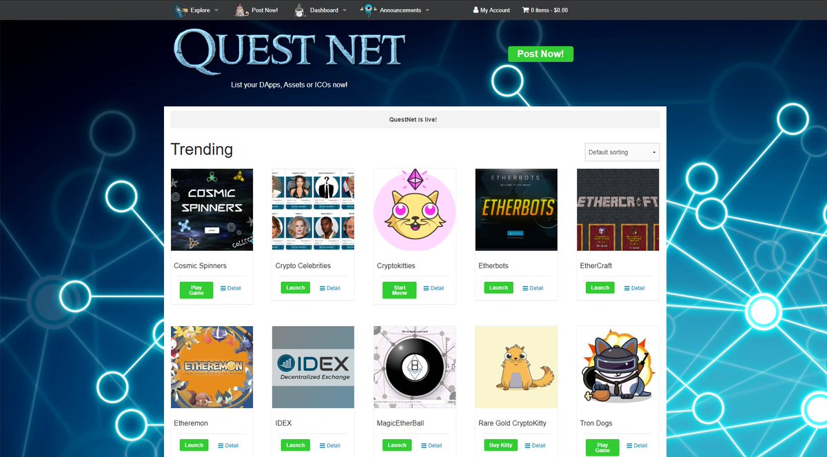 QuestNetOrg's tweet image. A decentralized marketplace for DApps, Crypto Assets and ICOs, QuestNet&apos;s cross-site promotions help developers spread the word about new ideas in blockchain technology.
Promote your projects with questnet.org now!

#developer #cryptocurrency #ico #tokens #sale #bounty
