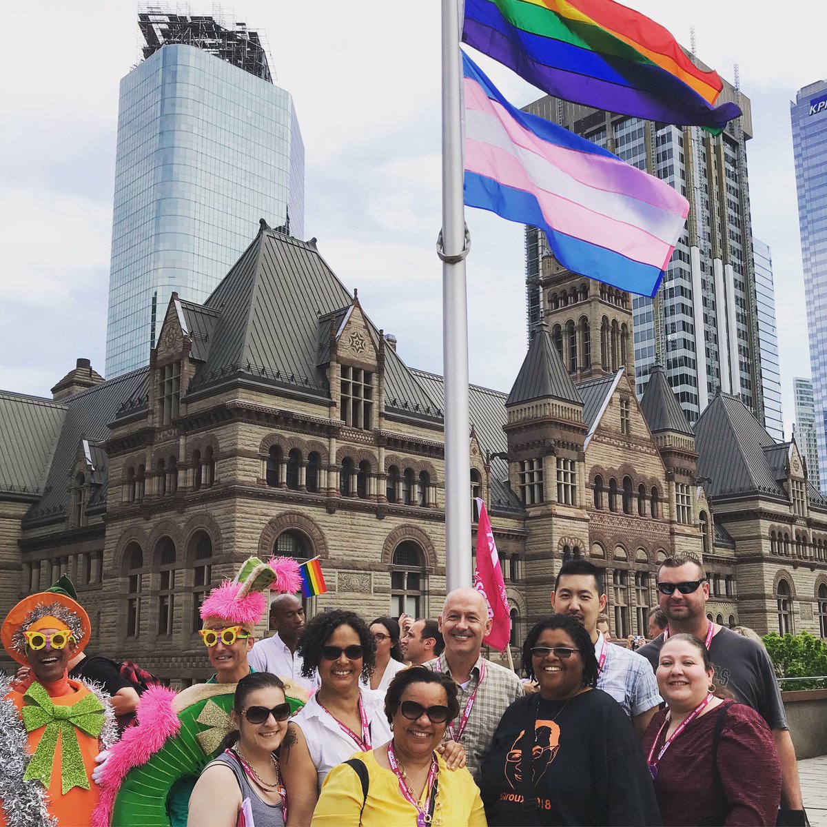 cupelocal79's tweet photo. Honoured to attend the Rainbow and Transgender Pride flag raising at City Hall today to mark the start of Pride month. @cupelocal79 is a proud supporter of the LGBTQ community.
Shoutout to @fortechorus for a beautiful performance! #PrideTO #pridemonth #Toronto https://t.co/h0eGaC8DGw