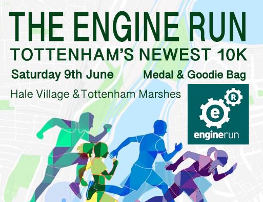 LeeValleyPark's tweet photo. Enjoy Tottenham's newest event organised by @stf_engineroom, Tottenhams Centre for the Community! Take part in this 10k Fun Run and receive an Engine Room medal and goodie bag π₯π #TheEngineRun https://t.co/kQylnYq7it https://t.co/fcxXUpkGRC