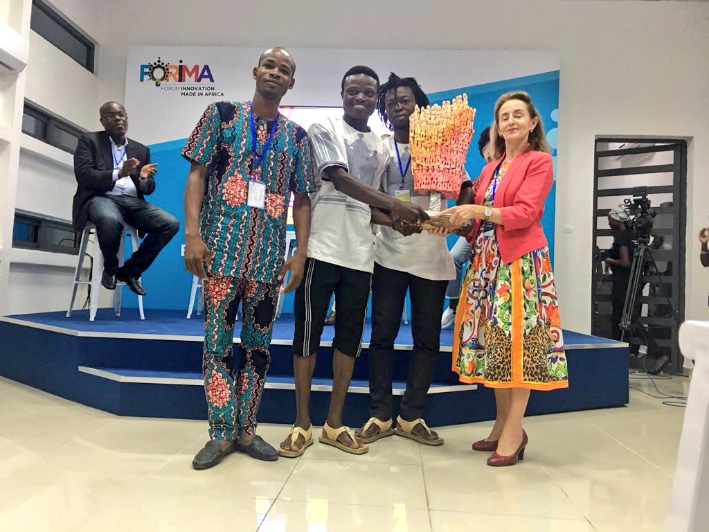 SemeCity's tweet image. Les quatre lauréats du #ChallengeFund sont : Fruit Fiber Fabric, Woju Elite, La distillerie Béninoise et Country Dismmersion. #Forima2018 #InnovationMadeInAfrica #SemeCity #Wasexo