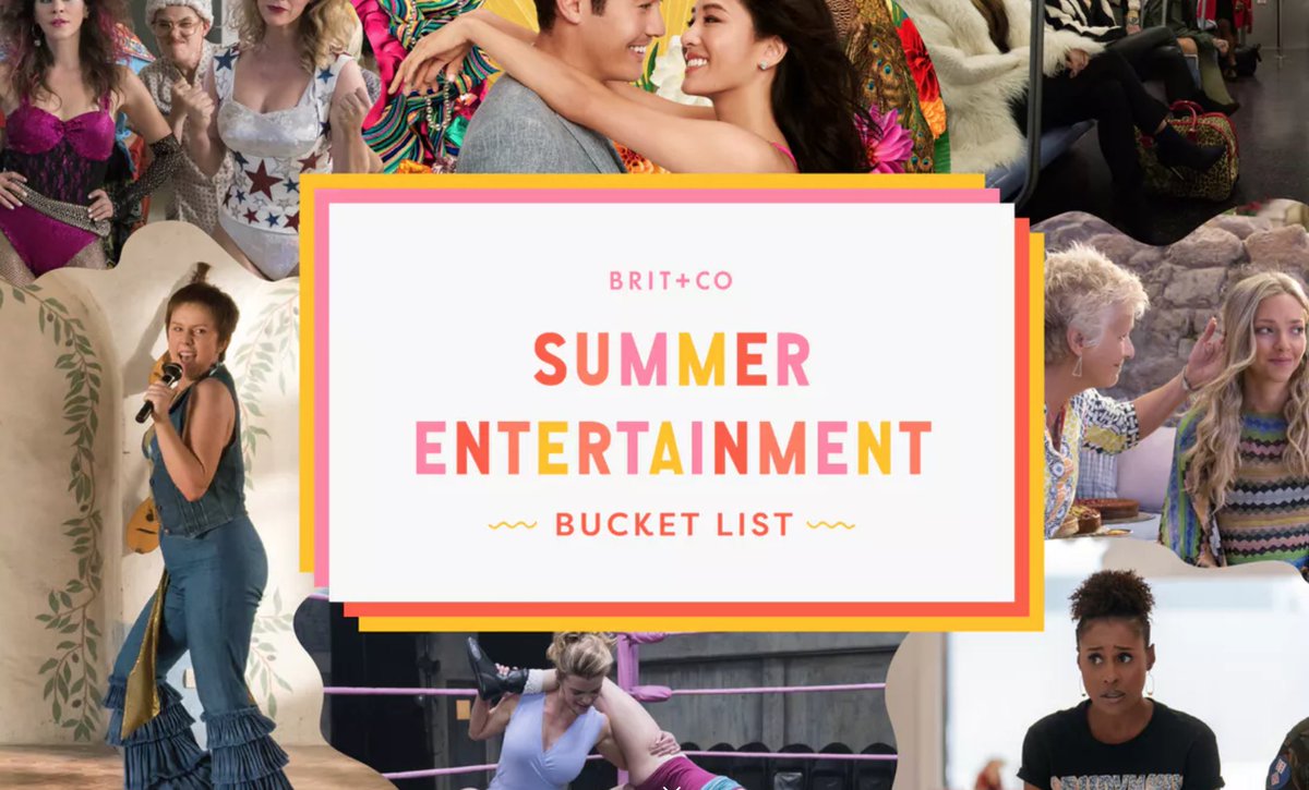 DRUMROLL, PLEASE! Introducing our Summer Entertainment Bucket List! Consider this your guide to the crowded landscape of #summer movies, music, and TV. 🎬 Check it out here: go.brit.co/2LPFDTe