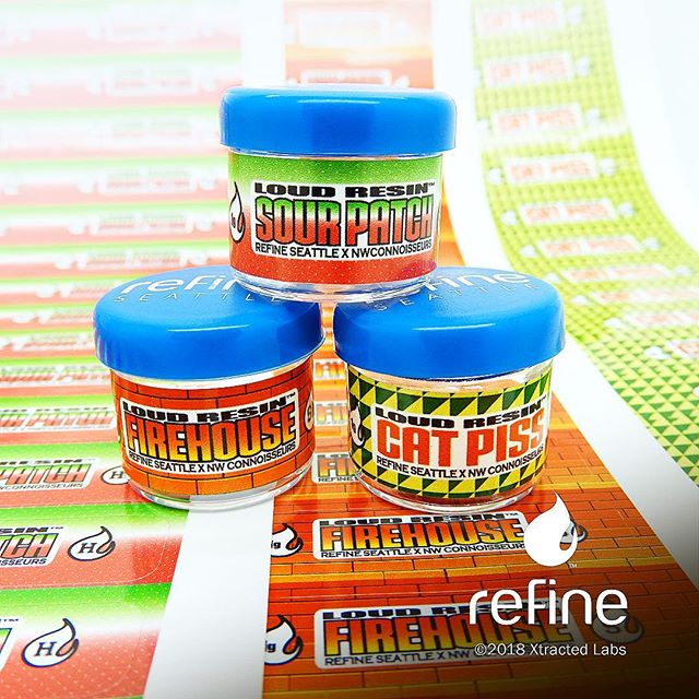 RefineSeattle's tweet photo. #nwconnoisseurs continues to deliver that super heat with this latest drop! #SourPatch, #Catpiss and #Firehouse 
round out this weeks #Loudresin offerings.  All grown to perfection prior to processing. #islandgrown #orcasisland #refineseattle #refinetheworld #processedbyxtracted https://t.co/D9FeWI24tX