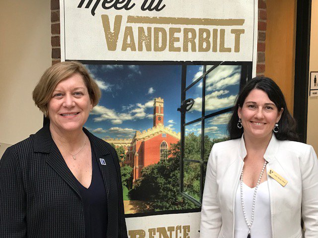 Our chief science officer, <a href="/LynnMatrisian/">Lynn Matrisian</a>, speaking on Research and Research-related Careers in Academia, Government and Non-Profits (all of which she has extensive experience in!) at <a href="/VanderbiltU/">Vanderbilt University</a>'s annual Career Symposium today, with Dr. Ashley Brady of @VUSM