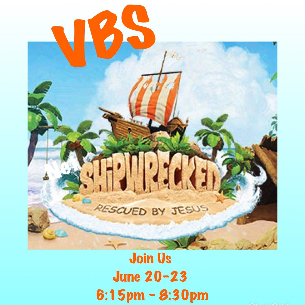 netblessings's tweet photo. We are excited to announce our Vacation Bible School. Wednesday, June 20 through Saturday, June 23 6:15pm until 8:30pm. https://t.co/hxgmCW1bas