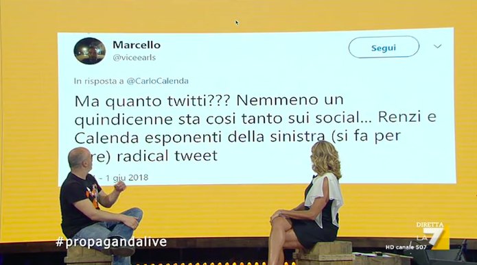 welikeduel's tweet photo. Prosegue con Myrta Merlino il racconto della settimana che è stata, vista dal gggenio @makkox 

#propagandalive https://t.co/fBDUZc1Hmh