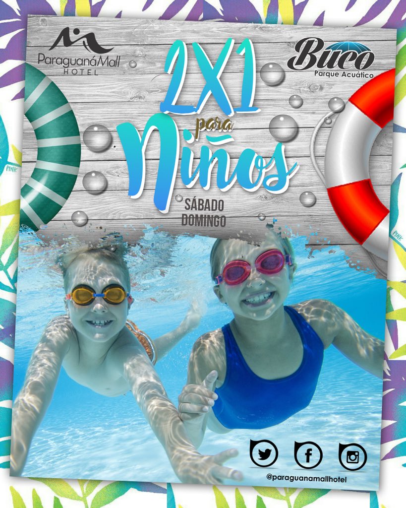Traemos la promoción 🔹2X1 PARA NIÑOS🔹 paga dos brazaletes por el precio de uno👍🏻💦🏊🏻 visítanos este SÁBADO Y DOMINGO horario de 11:00 am  a 7:00 pm .
🔹VIVE LA GRAN EXPERIENCIA🔹

☎️0269-391.18.00