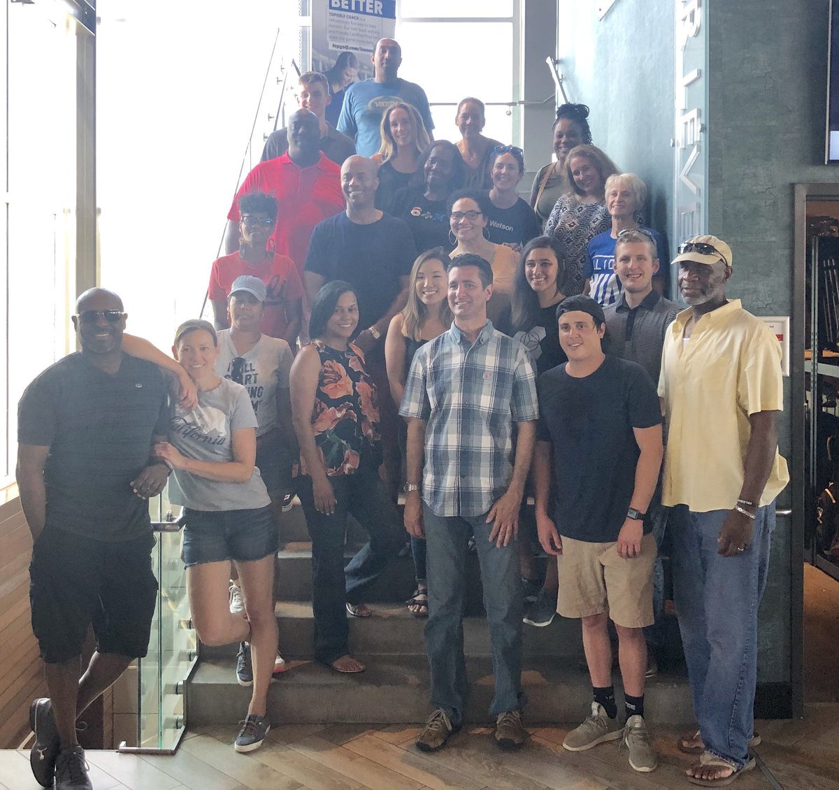 BigBlueTiffany's tweet photo. TSS Cool kids 😎 @DeAndraDurham @AngelaCarmouch1 @KatherineOlear @ZSE4E @randy_crystian #TopGolf https://t.co/4b7cAQPJb1