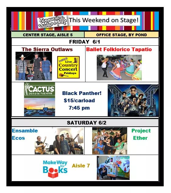 TanqueVerdeSwap's tweet image. Friday, woo-hoo!
Come hang out w/us, dance, eat, walk, people watch, have a drink ;), shop, sell, bargain hunt, treasure seek, catch up with friends, chill with the family, &quot;cool off&quot; as us #tucsonans at night do.
Free to park &amp;amp; enter! 
Vendors:$15 Fri/$20 Sat night
#TVSM #tucson