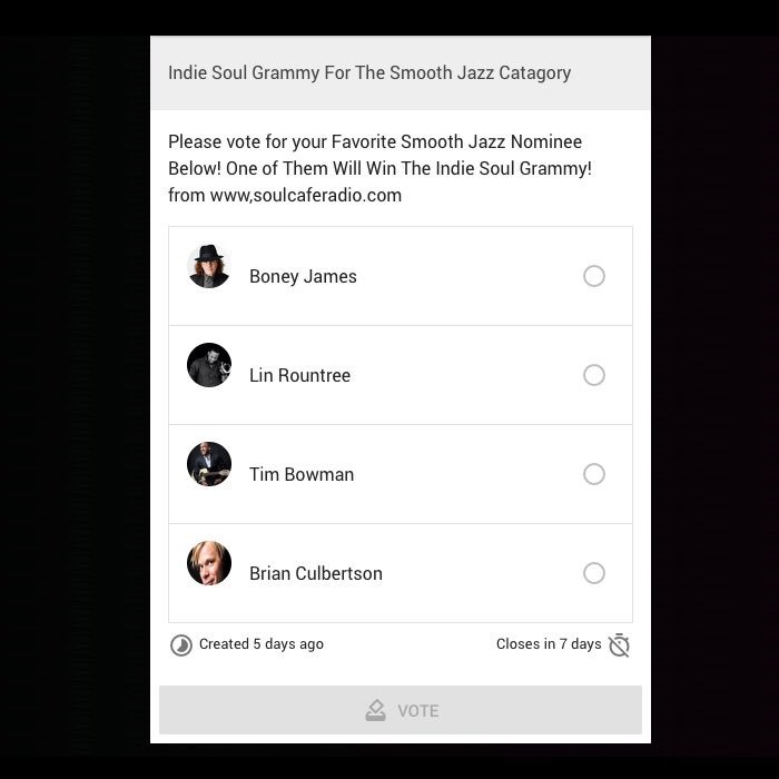 Cast your votes! I’ve been nominated for the Indie Soul Grammy in the Smooth Jazz Category! Vote for me now at SoulCafeRadio.com #TimBowman #IntoTheBlue