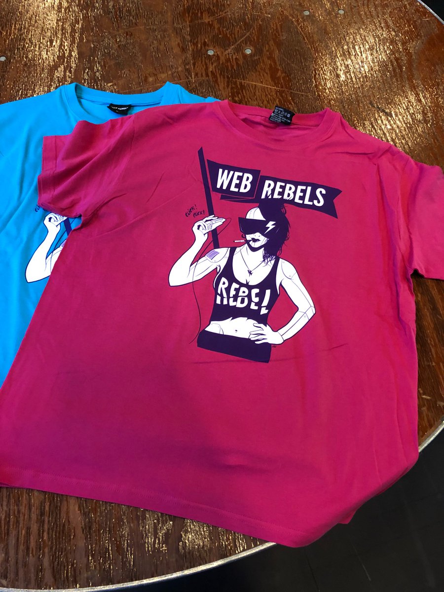 web_rebels's tweet image. We&apos;ve got the t-shirts!✌️🤩 #webrebels2018