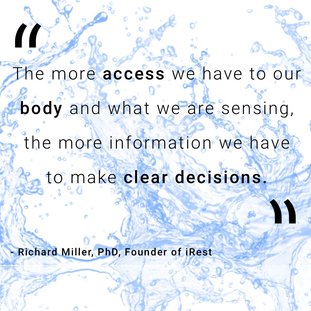 iRestYogaNidra's tweet photo. #wordsofwisdom from #irest Founder, @iRestRichard. Accessing our bodies and senses isn’t easy, but practicing iRest, little and often, can help. Have a wonderful weekend, everyone! 🙏 🌸🌼

#irestmeditation #irestyoganidra #quoteoftheday #quotes https://t.co/evtPw2Mz1o