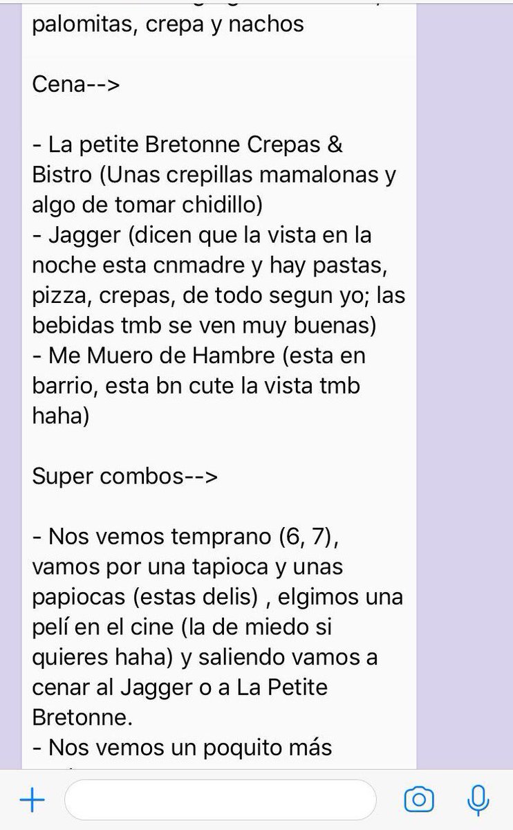 SBersoza's tweet photo. Mi amiga y su chico quedaron en salir hoy pero ella no sabia a donde ir, el le mando esto..
Que bonito es un hombre enamorado👀 https://t.co/fdxLtwQBqU