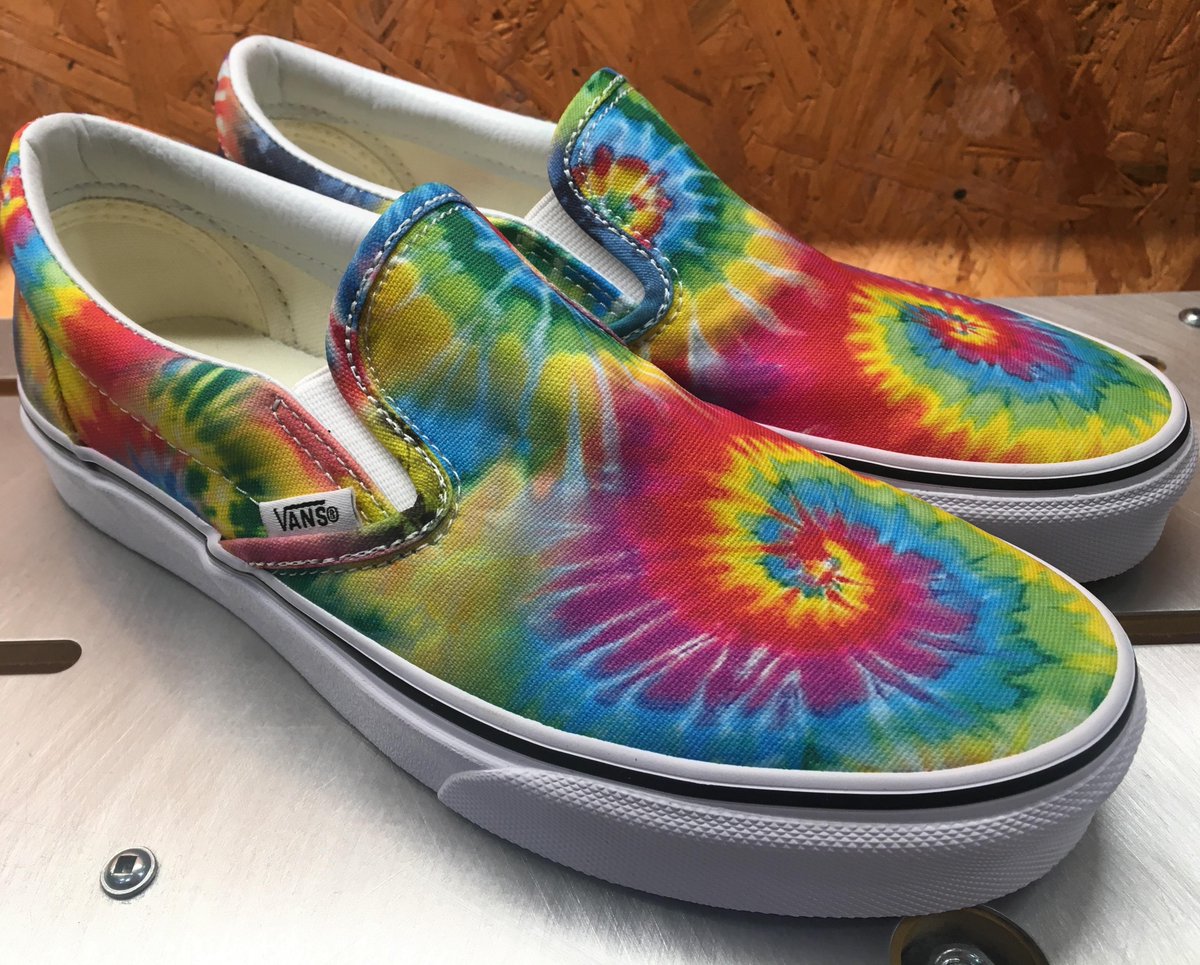 tie dye vans slip on journeys