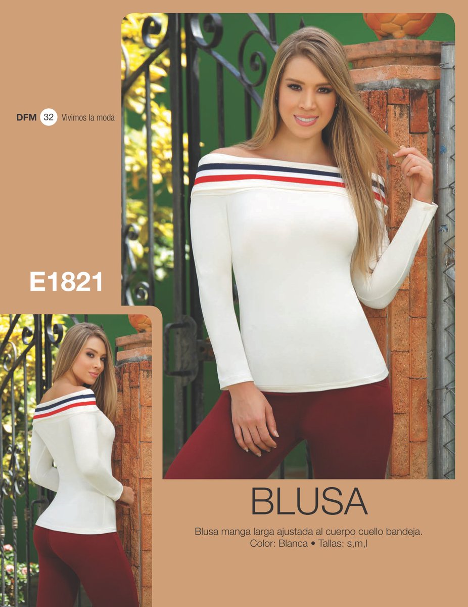 DFans on Twitter: "NUEVO CATALOGO E1821 - BLUSA MANGA LARGA AJUSTADA AL CUERPO CUELLO BANDEJA Color blanco Tallas S-M-L Síquenos en #moda #jeans #blusas #catalogo #vestidos https://t.co/frPoxMP8Lj" / Twitter