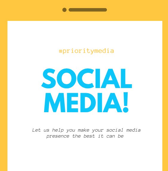 prioritysocial's tweet photo. Grow your business with social media! Take it to the next level with premium content! Learn more at our website! https://t.co/iXQkyn0qFM #prioritymedia #seo #smo #socialmedia #webdesign #digitalmarketing #marketing https://t.co/4Y4AFkMwOa