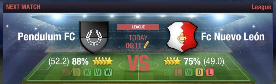 PendulumFC's tweet photo. Wake up, we've a League match:

Pendulum FC 🇦🇺 🆚 FC Nuevo Leon 🇲🇽 

📆🕕 Today at 6:11 am AWST

🏟 West Coast Centre 

#TogetherWeSwing #WeArePendulum #TopEleven https://t.co/DI8ksNGyhs