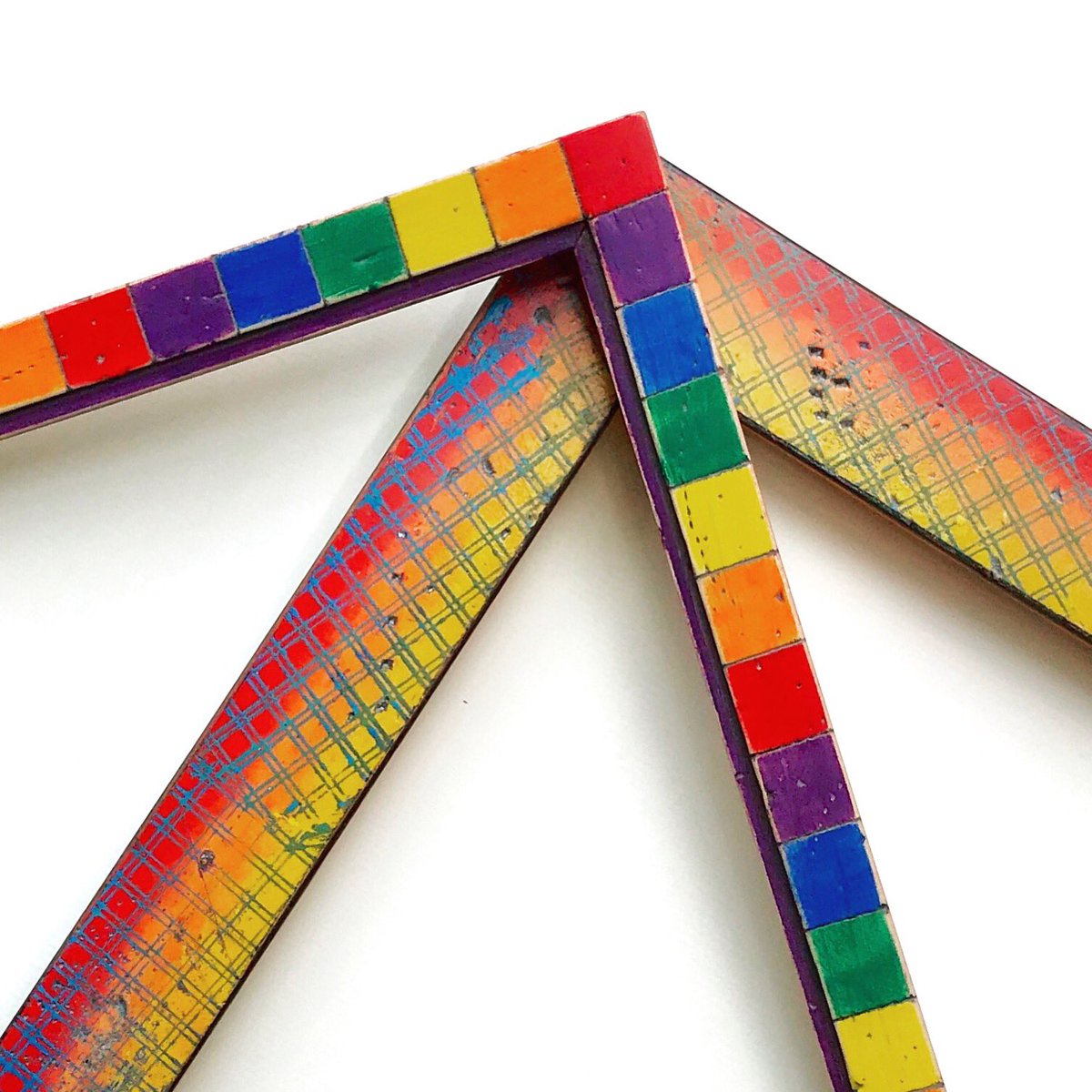 framemasterrob's tweet image. Framing w/ Pride! #PrideMonth #LGBT #rainbow #spectrum #wood #picture #frame #colors #designthinking