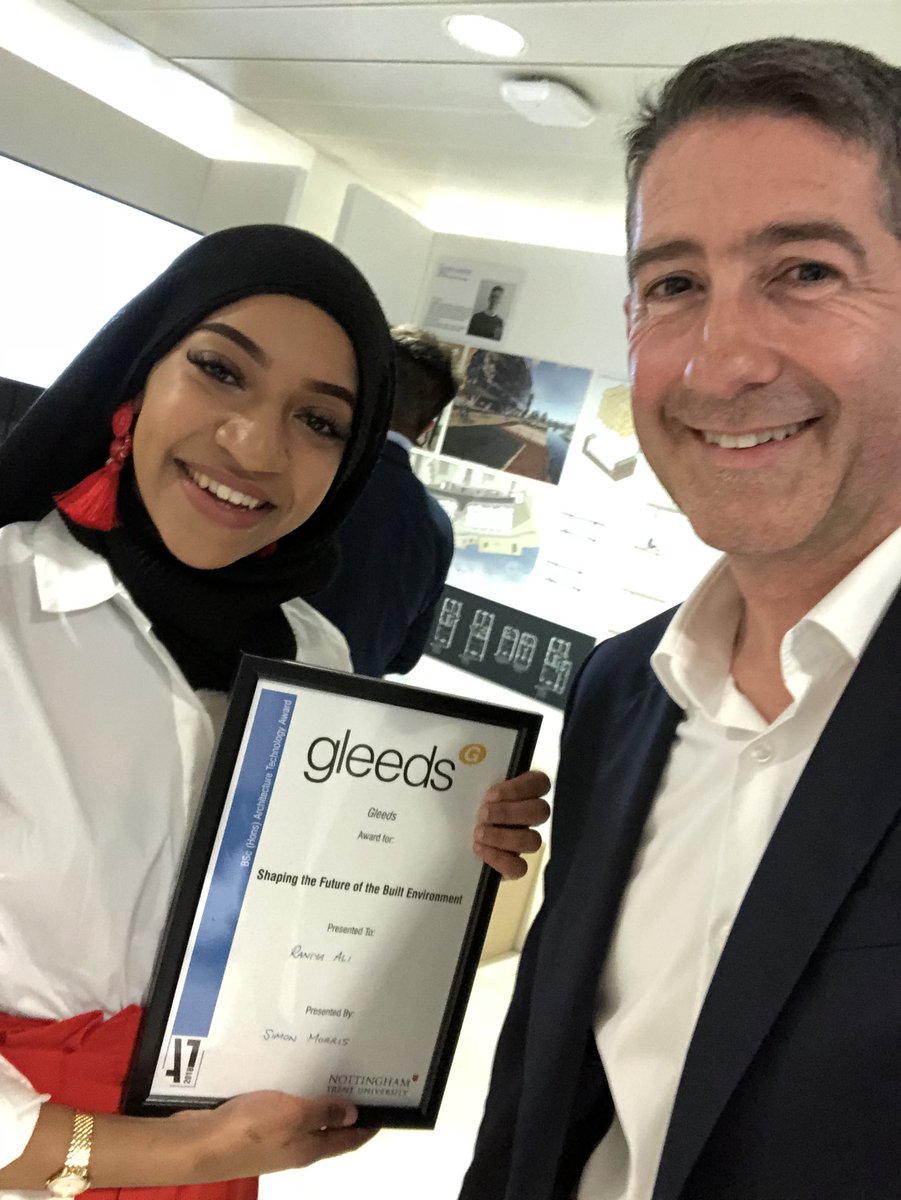 Congratulations to Raniya Ali the winner of the @GleedsGlobal sponsored award at the @AT_DegreeShow18. Asking the right questions of how Architectural Design responds to the future needs of urban communities. #ShapingOurFuture #IndependentThinking @TrentUni @AT_NTU