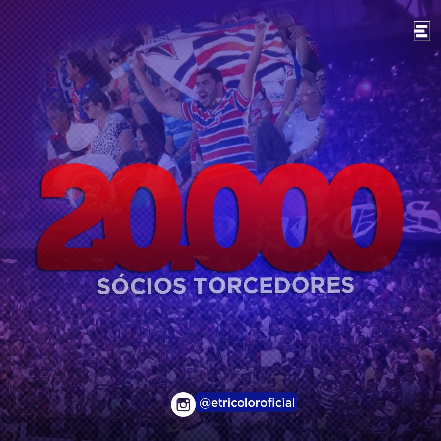 Somos 20mil sócios e a torcida mais fiel do estado !! - etricolor.net/com-20mil-soci…