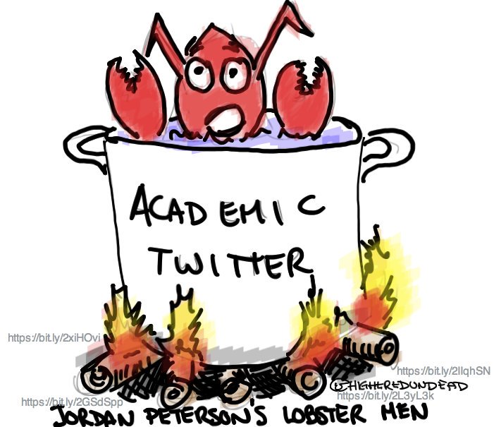 HigherEdUnDead's tweet photo. @latimes @latimesopinion Feminists aren't ignoring @jordanbpeterson . They can't stop laughing at his lobster men.

https://t.co/Ni8em03XfG https://t.co/hLrPOdY9oe