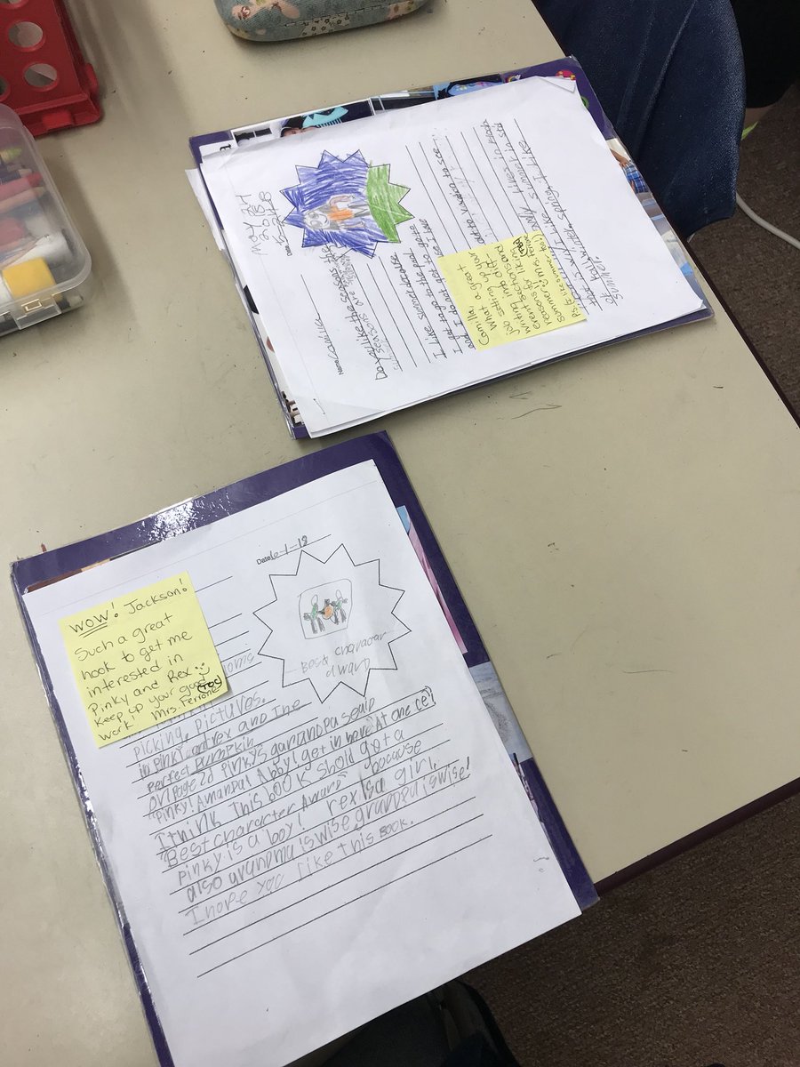 lisa_ladybugsx3's tweet photo. Let’s celebrate! 3rd grade Ts visit grade 2 and leave surprise post it compliments for every writer! #tcrwp #ComplimentsMatter https://t.co/C8nlHEw3Lo