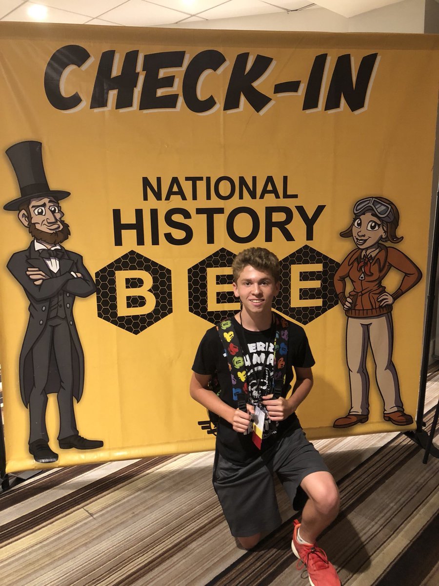 NatlHistoryBee's tweet photo. “Today the History Bee, tomorrow the presidency” -Riley  Waters https://t.co/Q9GFsHVAfk