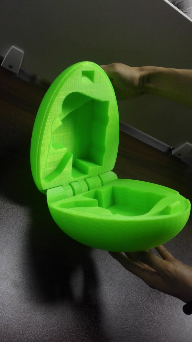 TevoPrinters's tweet photo. Thanks to Stian created the excellent model → "Surprise Egg"
Totally takes around 60 hours. Toys still in printing.
Layer thickness : 0.1mm
Infill : 40%
Speed : 60mm/s
Printed by Tornado.
See Tevo printers : https://t.co/SO4OnvheAp
#thingivers #3Dprinted #tornado #3d https://t.co/pgpaDGxt1w