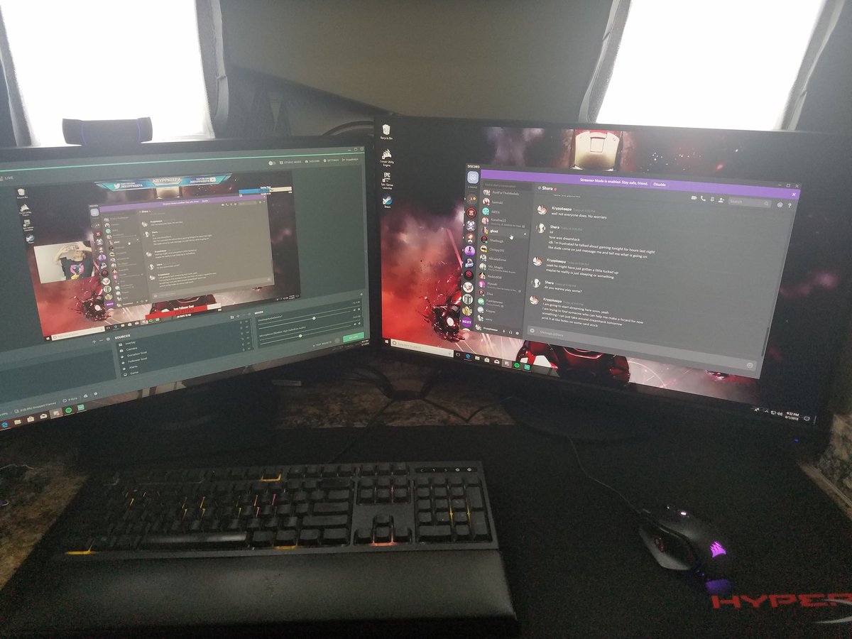 Kryppkeepa's tweet photo. New mouse pad I picked up at #DHATX18 thanks to @HyperX. Going live now with some #fortnite, see you in chat 🦁
#pc #pcgamer #pcgaming #atx #twitchkittens #twitchtexas #gamer #geek #nerd #kryppkeepa #twitch
https://t.co/ld4SQ5vibb https://t.co/eX2u1Y9JOi