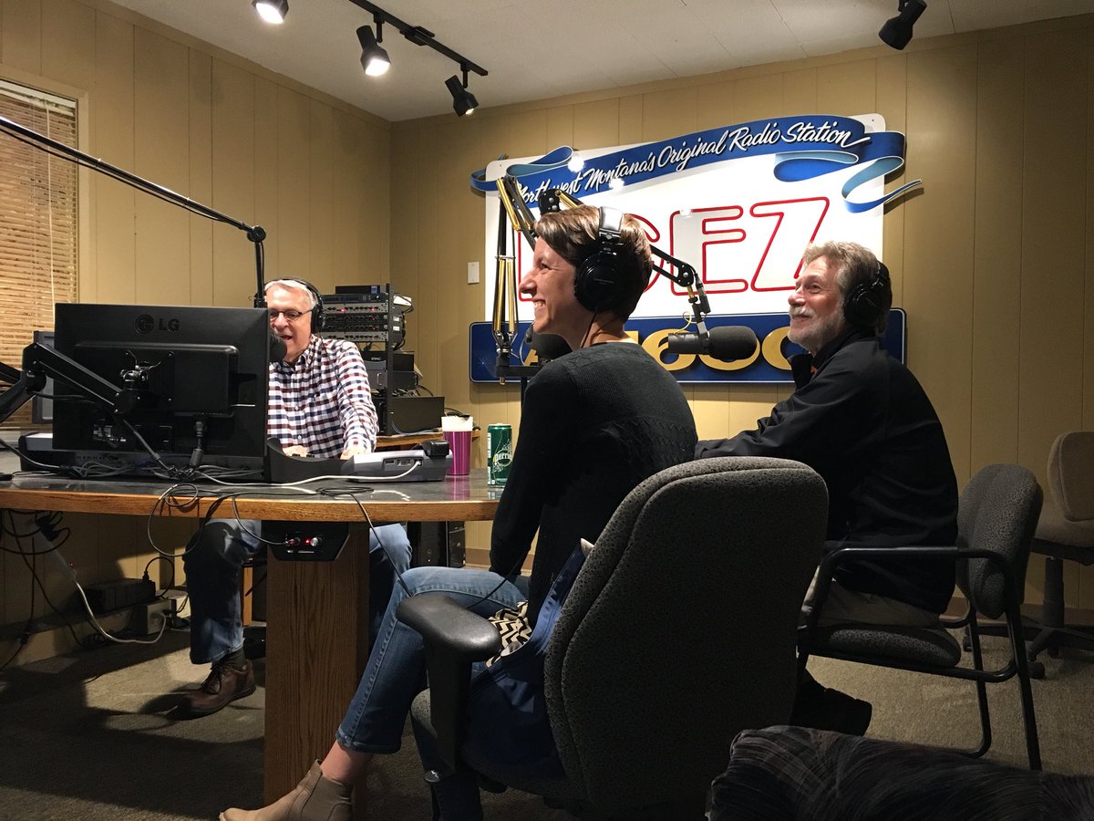 RepJennyEck's tweet photo. Thanks @KGEZ1 in Kalispell for having us on the air this morning to talk about the upcoming legislative session.  We’ll be sure to send more Dems your way! #MTLeg #mtpol https://t.co/fXcMRJFOvr
