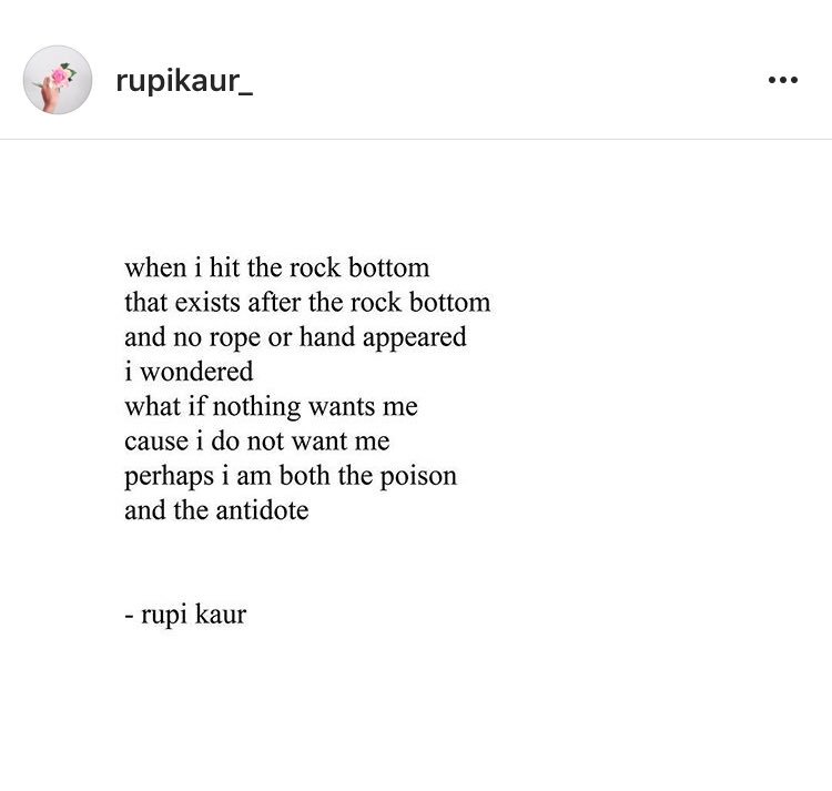 JanuaryRowe's tweet photo. perhaps i am both the poison
and the antidote
#rupikaur #lovethatline https://t.co/ZsWvO61kWp